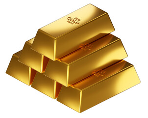 Gold bars, wealth and investment, 3d rendering