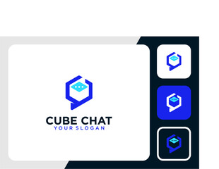 cube logo design by chat or message