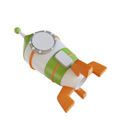 Obraz premium 3D illustration business startup rocket