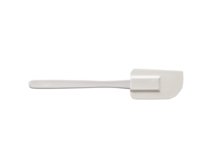 Isolated kitchenware wooden and plastic rubber scraper set for baker top view