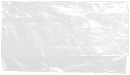 plastic transparent cellophane bag on white background. The texture looks blank and shiny. The plastic surface is wrinkly and tattered making abstract pattern.