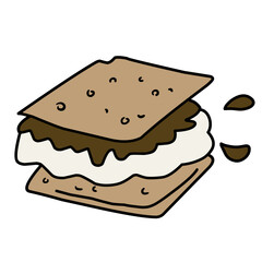 Marshmellow smore illustration 