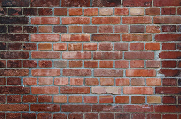 Old red brick background and copy space vintage texture　古い赤レンガの背景とコピースペース・ヴィンテージな風合い
