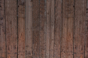 Dark brown old vintage wooden textured background　ダークブラウンの古いヴィンテージの木製の壁背景
