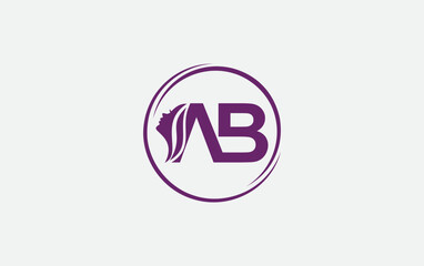 Woman beauty logo and hair spa vector design. Woman beauty salon and spa logo with letters