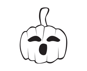 halloween pumpkin head lineart