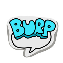 Sticker of a cartoon how sign