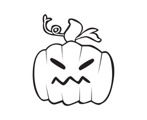 halloween pumpkin head lineart