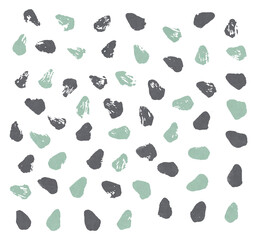 mint and charcoal black ink brush dots pattern grunge background
