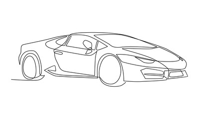continuous line of elegant concept sport car