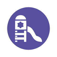 Playgroup pre School icon vector in trendy and unique design style in purple color. Simple Symbol concept from back to school theme collection. Suitable for many purposes design.