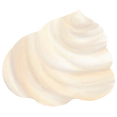 topping cream watercolor