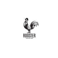 rooster silhouette logotype logo template