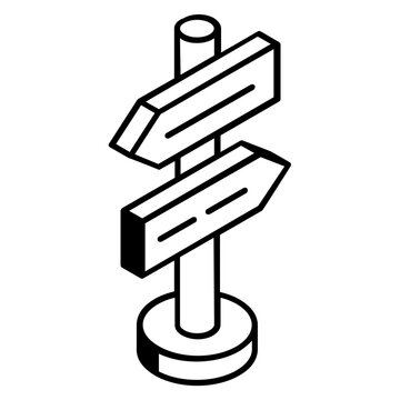 Check Out Outline Isometric Icon Of Binoculars