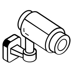 Check out outline isometric icon of binoculars