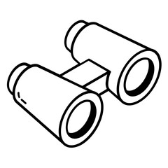 Check out outline isometric icon of binoculars
