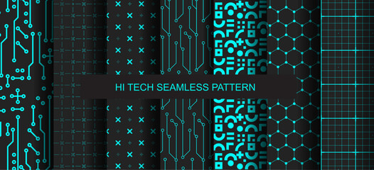 hi tech seamless pattern 