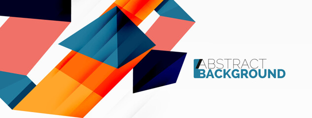 Creative geometric wallpaper. Abstract ribbon style line composition. Techno business template for wallpaper, banner, background or landing