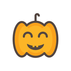 Cute pumpkin vector illustration. designs that are suitable for banner elements, websites, apps.