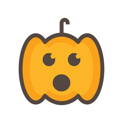 Cute pumpkin vector illustration. designs that are suitable for banner elements, websites, apps.