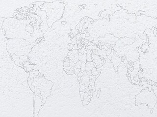 Fototapeta na wymiar world map on white background
