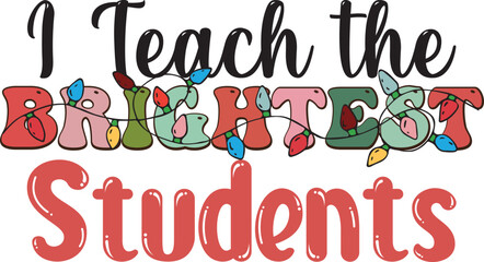 Merry Teacher Christmas Sublimation Bundle