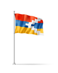 Nagorno-Karabakh flag isolated on white