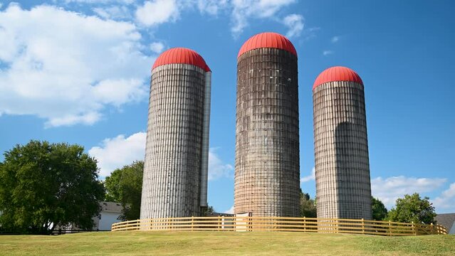 red barn and silo