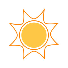 shining sun, spherical sun icon,cartoon text frame,Various circular speech bubbles, conversation