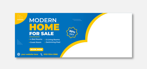 Modern Home Facebook Cover Design Template