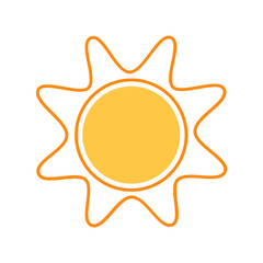 shining sun, spherical sun icon,cartoon text frame,Various circular speech bubbles, conversation