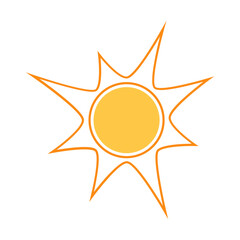 shining sun, spherical sun icon,cartoon text frame,Various circular speech bubbles, conversation