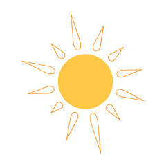 shining sun, spherical sun icon,cartoon text frame,Various circular speech bubbles, conversation