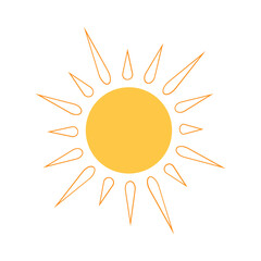 shining sun, spherical sun icon,cartoon text frame,Various circular speech bubbles, conversation