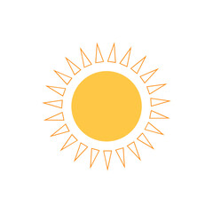 shining sun, spherical sun icon,cartoon text frame,Various circular speech bubbles, conversation