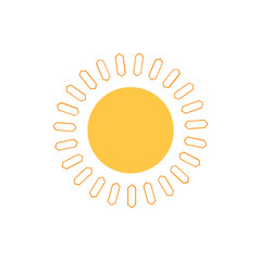 shining sun, spherical sun icon,cartoon text frame,Various circular speech bubbles, conversation
