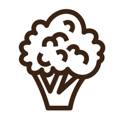 broccoli diet food health vegan vegetable vegetarian outline icon