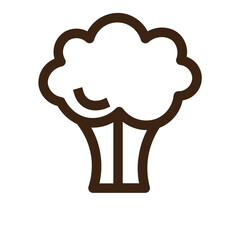 broccoli food green healthy natural spinach vegetable outline icon
