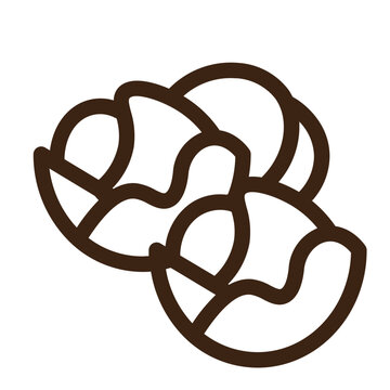 recommend clip art: brussels food sprouts vegetable outline icon