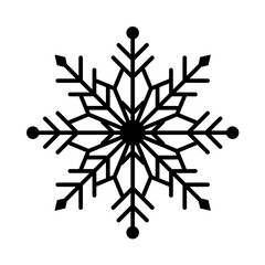 Snowflake outline icon for Christmas decoration. Flake of snow icons for UI and UX design. Christmas ornament design elements.