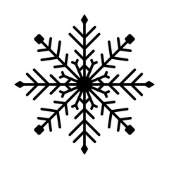 Snowflake outline icon for Christmas decoration. Flake of snow icons for UI and UX design. Christmas ornament design elements.