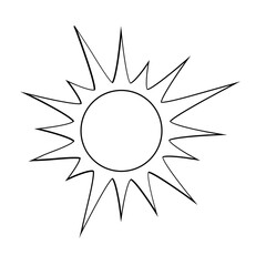 shining sun, spherical sun icon,cartoon text frame,Various circular speech bubbles, conversation