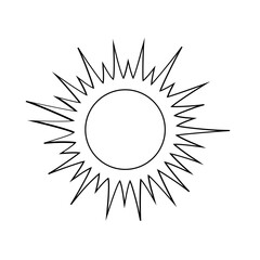 shining sun, spherical sun icon,cartoon text frame,Various circular speech bubbles, conversation