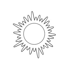 shining sun, spherical sun icon,cartoon text frame,Various circular speech bubbles, conversation