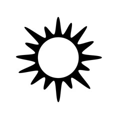 shining sun, spherical sun icon,cartoon text frame,Various circular speech bubbles, conversation