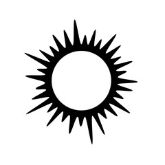 shining sun, spherical sun icon,cartoon text frame,Various circular speech bubbles, conversation