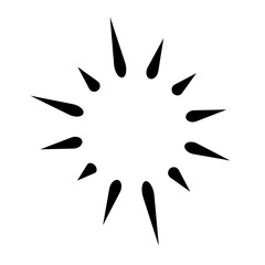 shining sun, spherical sun icon,cartoon text frame,Various circular speech bubbles, conversation