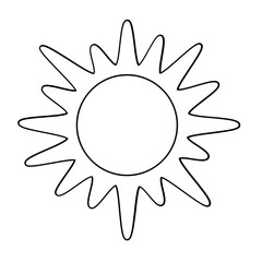 shining sun, spherical sun icon,cartoon text frame,Various circular speech bubbles, conversation
