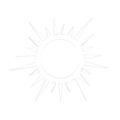 shining sun, spherical sun icon,cartoon text frame,Various circular speech bubbles, conversation