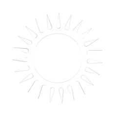 shining sun, spherical sun icon,cartoon text frame,Various circular speech bubbles, conversation